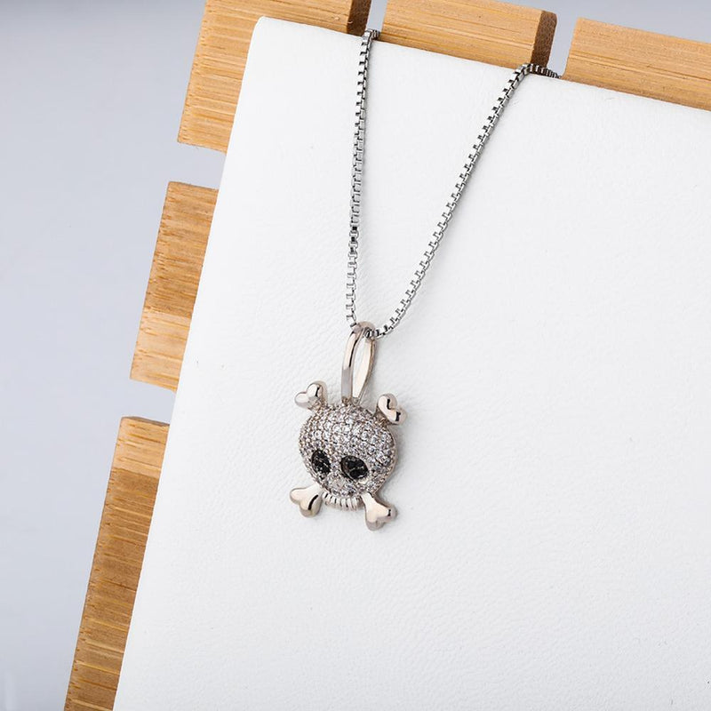 SKULL PENDANT 14K X STERLING SILVER - ICECI