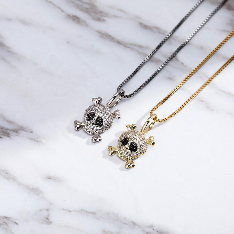 SKULL PENDANT 14K X STERLING SILVER - ICECI