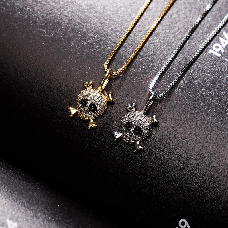 SKULL PENDANT 14K X STERLING SILVER - ICECI