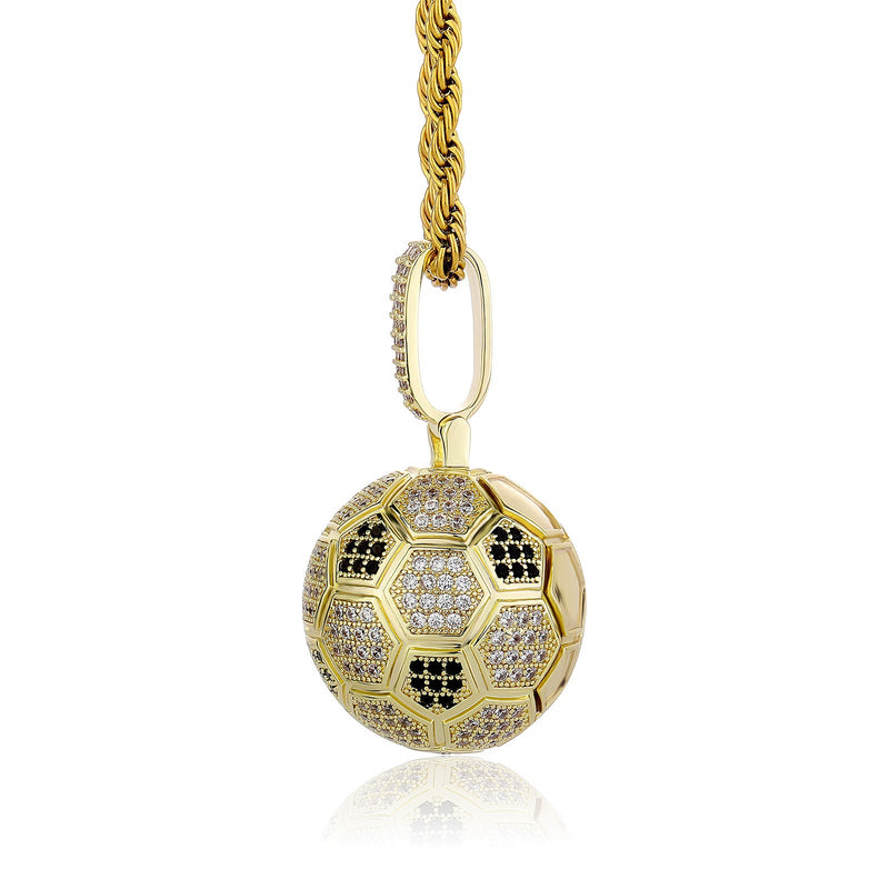 Soccer Ball Pendant 14K - ICECI