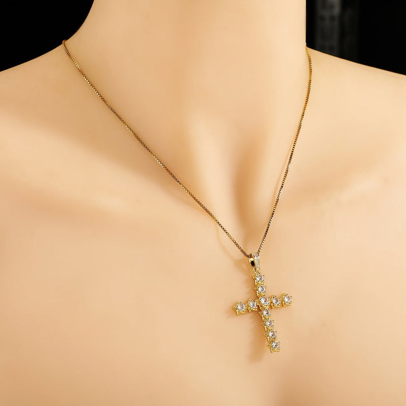 Star Cross Pendant 14K - ICECI