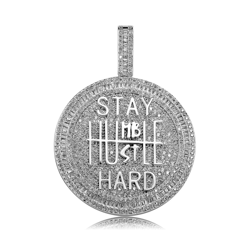 Stay Humble Hustle Hard Pendant 14K - ICECI