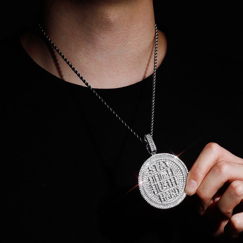 Stay Humble Hustle Hard Pendant 14K - ICECI