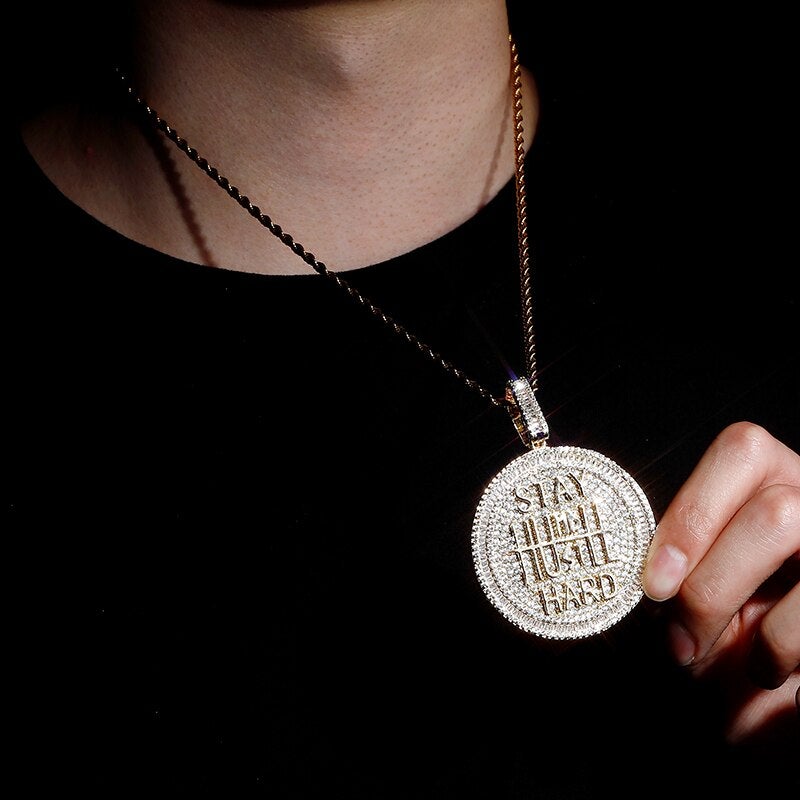 Stay Humble Hustle Hard Pendant 14K - ICECI