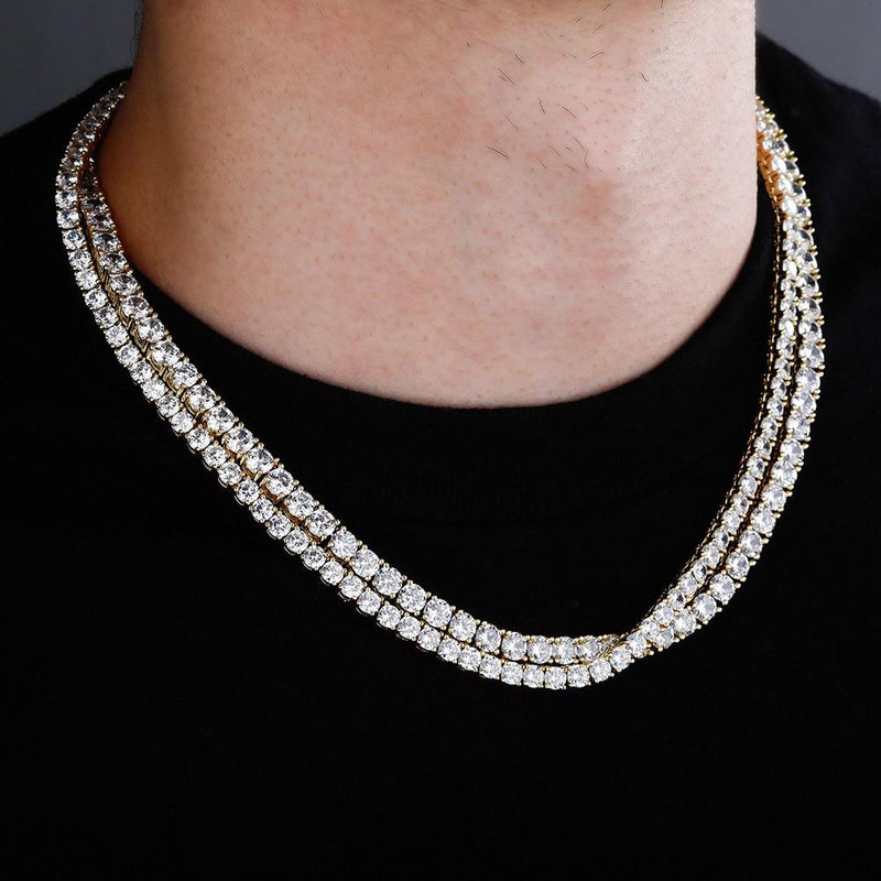 Tennis Chain 14K x Sterling Silver - ICECI