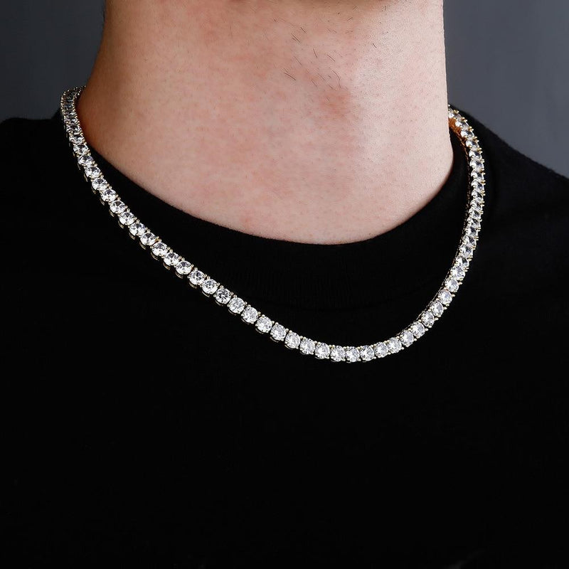 Tennis Chain 14K x Sterling Silver - ICECI