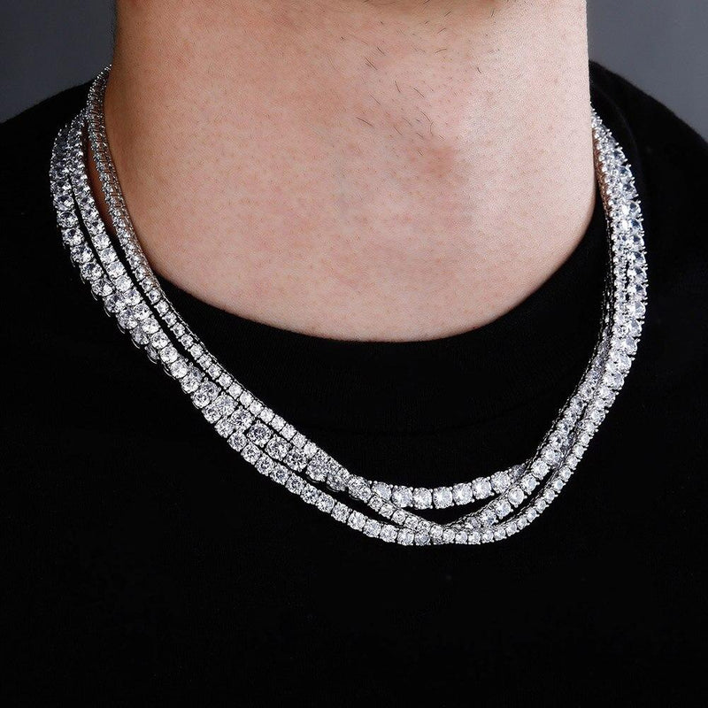 Tennis Chain 14K x Sterling Silver - ICECI