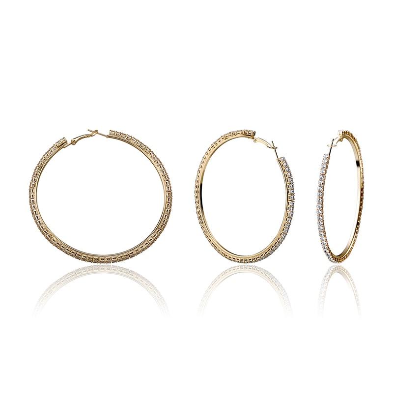 TENNIS HOOP EARRINGS 14K - ICECI