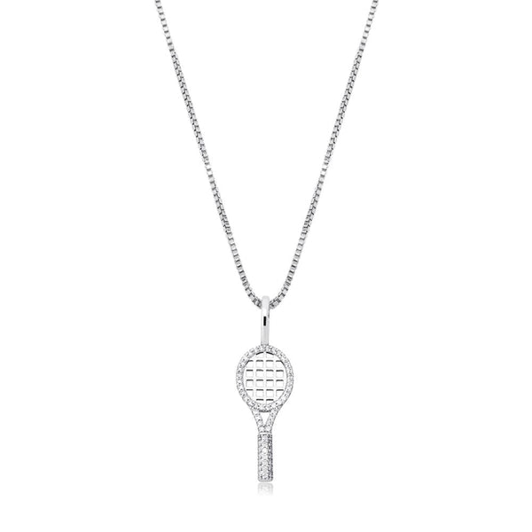 TENNIS RACKET PENDANT 14K X STERLING SILVER - ICECI