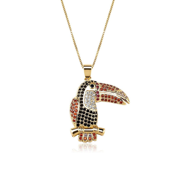 Toucans Pendant 14K - ICECI