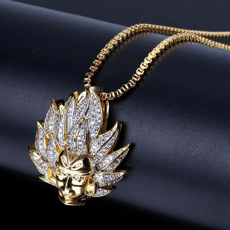 Two-Tone Saiyan Pendant 18K - ICECI