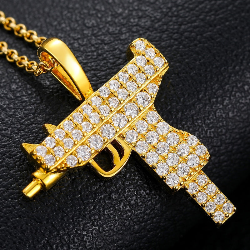 Uzi Pendant 18K x Moissanite - ICECI