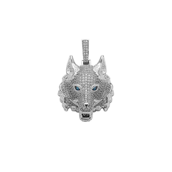 WOLF HEAD PENDANT 14K - ICECI