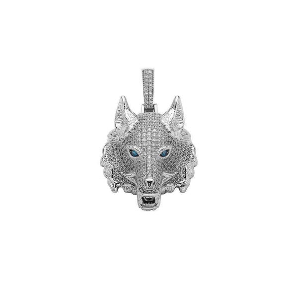 WOLF HEAD PENDANT 14K - ICECI