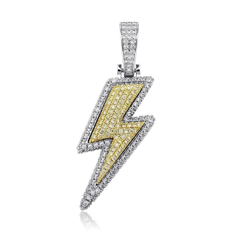 XL LIGHTNING BOLT PENDANT 14K - ICECI