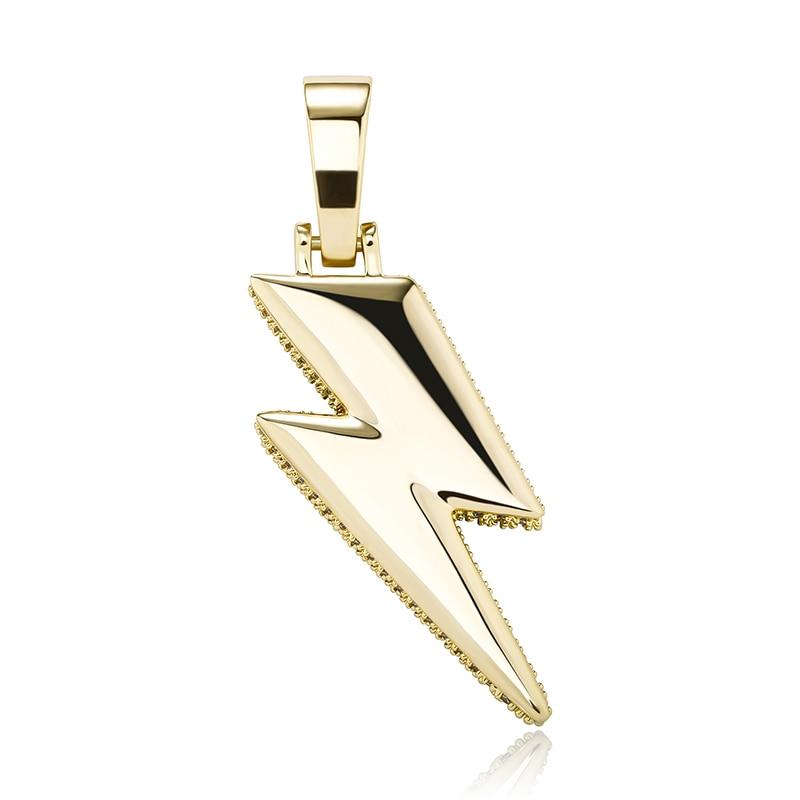 XL LIGHTNING BOLT PENDANT 14K - ICECI