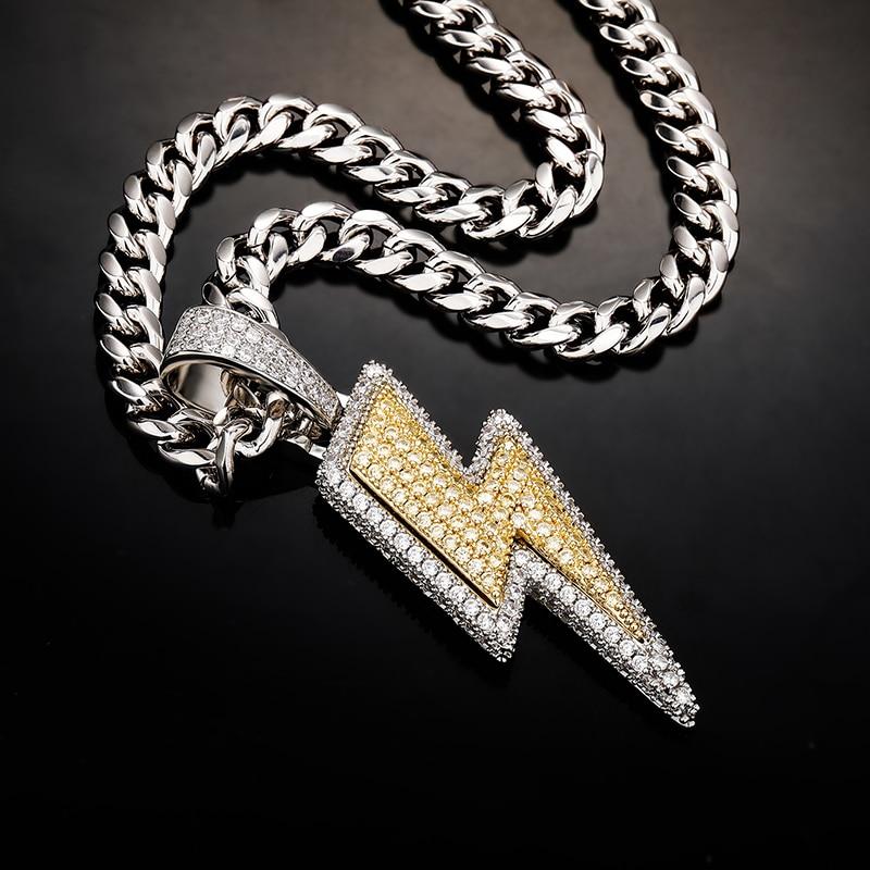 XL LIGHTNING BOLT PENDANT 14K - ICECI