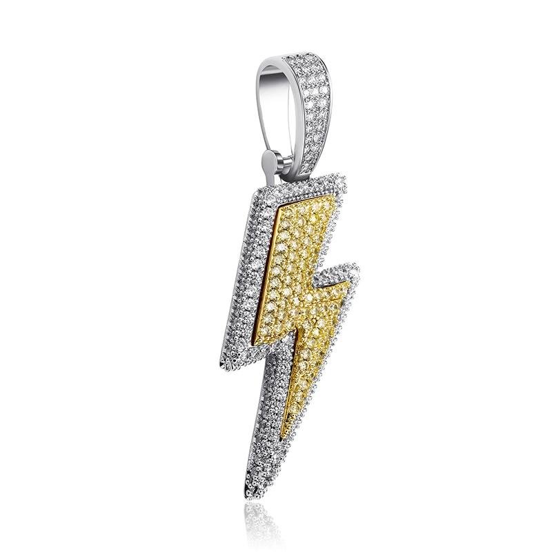 XL LIGHTNING BOLT PENDANT 14K - ICECI