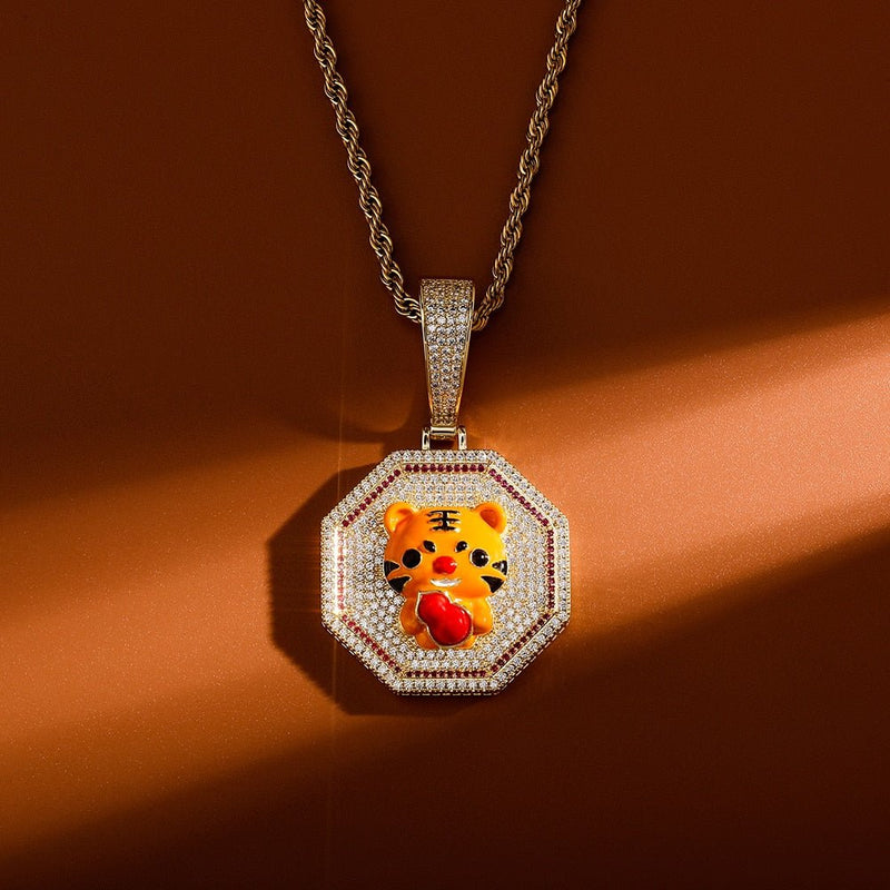 Year Of The Tiger Pendant 14K - ICECI