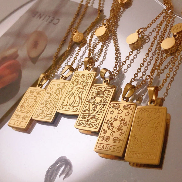 Zodiac Tarot Pendant 14K - ICECI