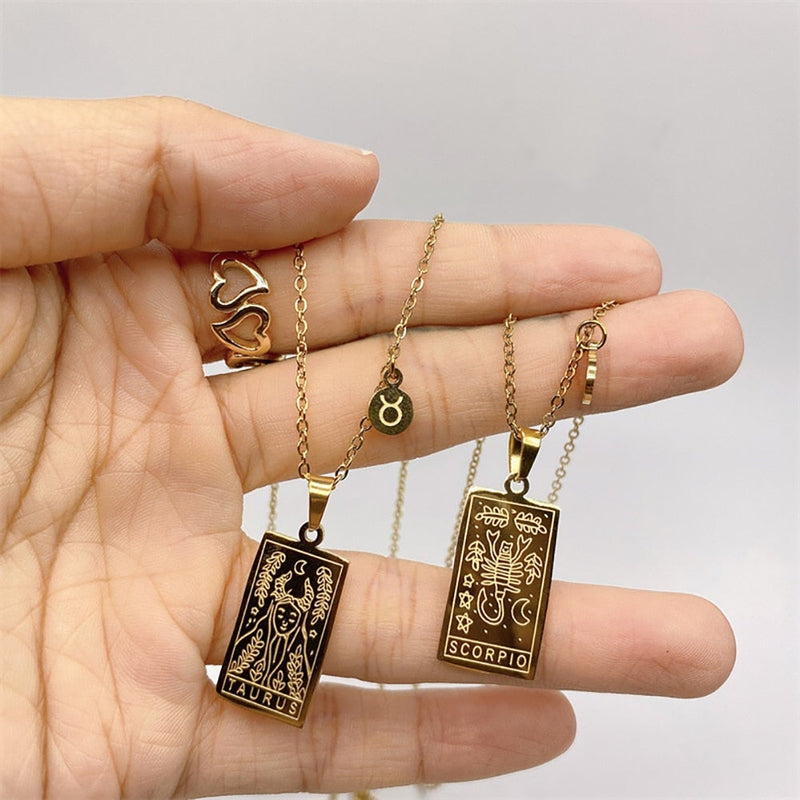 Zodiac Tarot Pendant 14K - ICECI